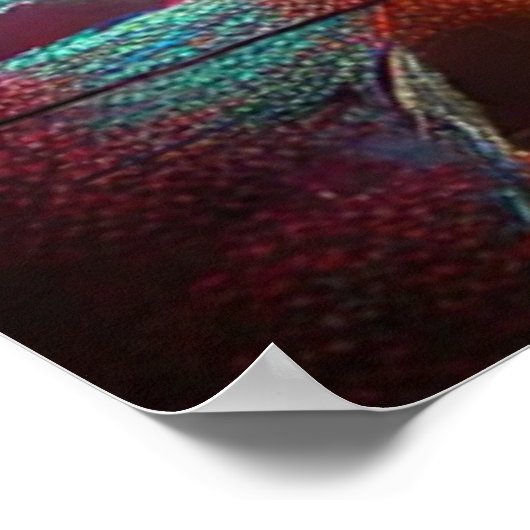 Een Retro Future Synthwave Hyper Car Poster (Hoek)