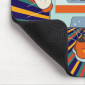 Een retro muzieklijn muismat (Hoek)