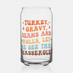 Een Retro Thanksgiving Diner Blikvorm Glas