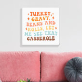 Een Retro Thanksgiving Diner Canvas Afdruk (Insitu (Woonkamer))