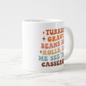 Een Retro Thanksgiving Diner Extra Grote Beker (Voorkant rechts)