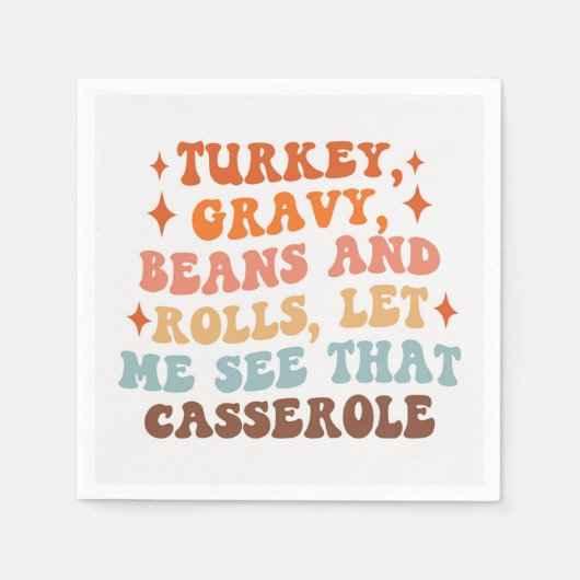 Een Retro Thanksgiving Diner Servet (Voorkant)