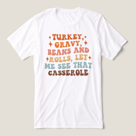 Een Retro Thanksgiving Diner Tri-Blend Shirt (Design voorkant)