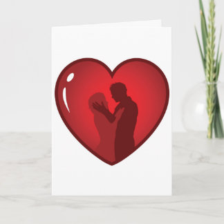 Een reus onder man feestdagen kaart