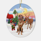 Een Rhodesian Ridgeback Keramisch Ornament (Links)