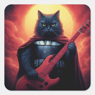 Een riff die de kosmos doet schudden   Galactische Vierkante Sticker
