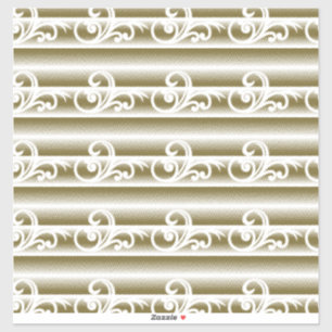 Een rijk gekleurd tapijt heeft een symmetrische ge sticker