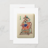 Een rijk Man - Mahjong Flower Kaart (Voorkant / Achterkant)