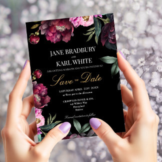 Een rijke boeket save the date trouwkaart kaart