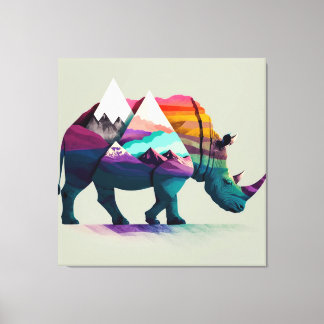 Een Rijnkunst gemengd met Natuur. Canvas Afdruk