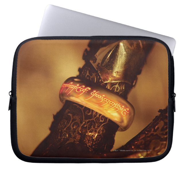 ÉÉN RING OM HEN ALLE™ TE REGULEREN LAPTOP SLEEVE (Voorkant)