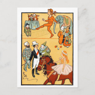 Eén ringrondleiding: de ringmeester en de bemannin briefkaart