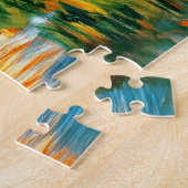 Een rivier die groen oversteekt legpuzzel (Zijkant)