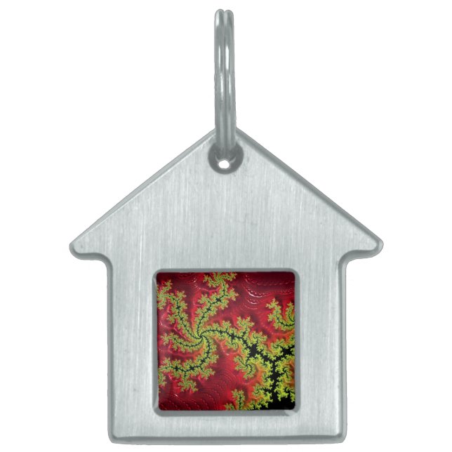 Een rivier loopt door het omgevormde plaatje huisdieren naamplaatje (Voorkant)