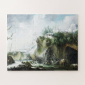 Een rivierlandschap in de winter, Francesco Foschi Legpuzzel (Horizontaal)