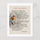 Een Robin's Song bij Daybreak - Gedicht van N. Wat Briefkaart (Voorkant)