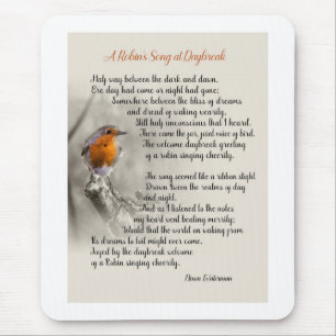 Een Robin's Song bij Daybreak - Gedicht van N. Wat Muismat