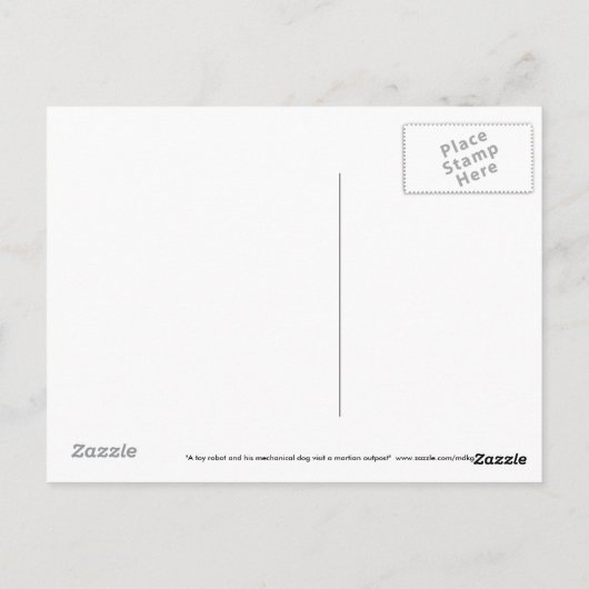 Een Robot en zijn hond 2 Briefkaart (Achterkant)
