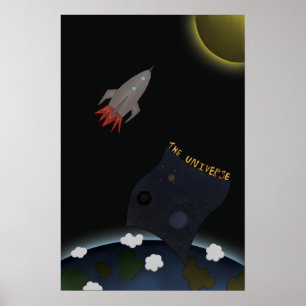 Een Rocket naar de maan Poster