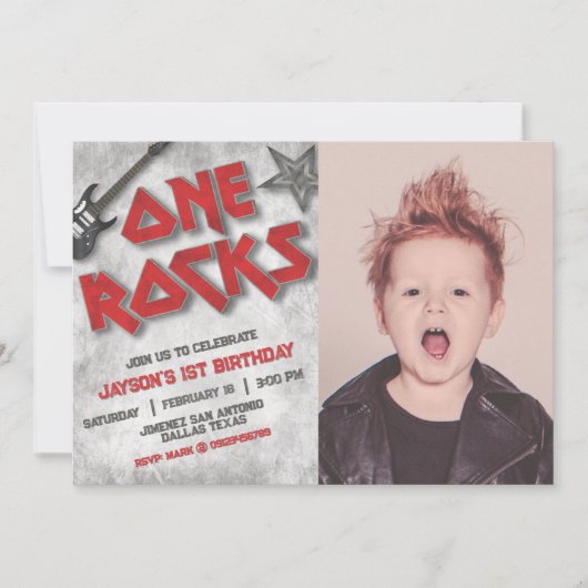 Eén Rocks met foto Landschap Kaart (Voorkant)