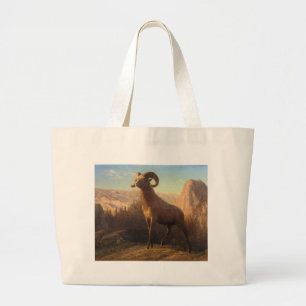 een Rocky Mountain-schaap, Bierstadt Albert Grote Tote Bag