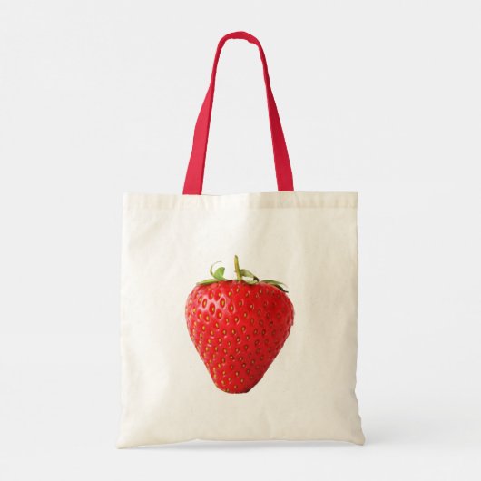 Een rode aardbeienbeet tote bag (Achterkant)