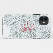 Een rode bloem op een zwarte achtergrond Case-Mate iPhone case (Achterkant (horizontaal))