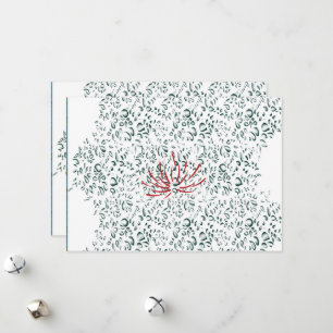 Een rode bloem op een zwarte achtergrond feestdagenkaart