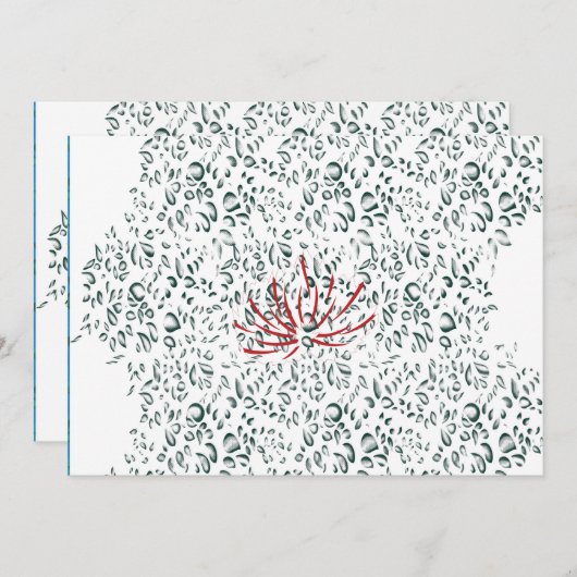 Een rode bloem op een zwarte achtergrond programma (Voorkant / Achterkant)