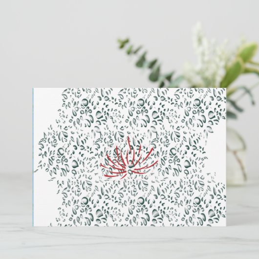 Een rode bloem op een zwarte achtergrond programma (Staand voorkant)