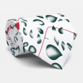 Een rode bloem op een zwarte achtergrond stropdas (Opgerold)