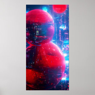 Een rode bol 57 - A.I. Poster