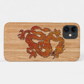 Een rode draak op Bamboe als Case-Mate iPhone Case (Achterkant (horizontaal))