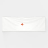 Een rode en gele bloem met zwarte stippen spandoek (Horizontaal)