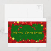 Een rode en groene kerstkaart sjabloon (Voorkant / Achterkant)