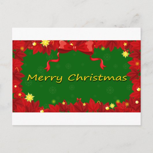 Een rode en groene kerstkaart sjabloon (Voorkant)