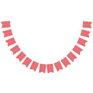 Een rode en witte achtergrond met een diamantpatro vlaggetjes