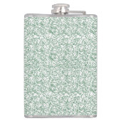 Een rode en witte achtergrond met een patroon heupfles (Achterkant)