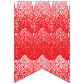 Een rode en witte achtergrond met veel stippen vlaggetjes (Tweede vlag)