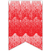 Een rode en witte achtergrond met veel stippen vlaggetjes (Eerste vlag)