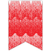 Een rode en witte achtergrond met veel stippen vlaggetjes (Derde vlag)