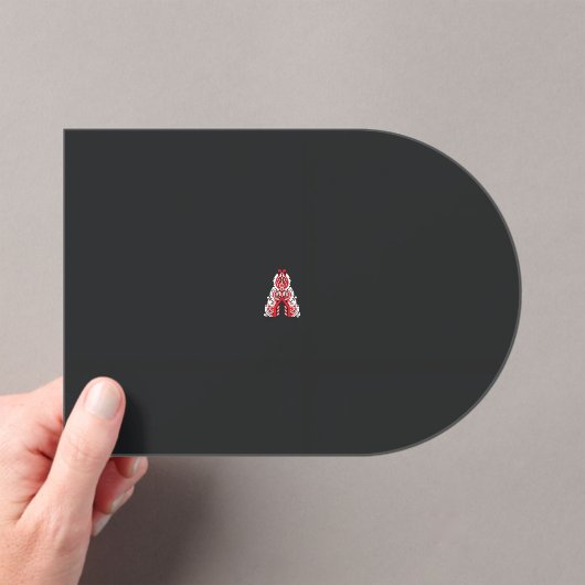 Een rode en witte kerstboom met rode bloemen acryl uitnodigingen (Insitu (Draagbaar))