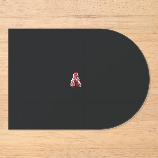 Een rode en witte kerstboom met rode bloemen acryl uitnodigingen (Voorkant)