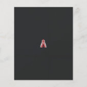 Een rode en witte kerstboom met rode bloemen flyer (Achterkant)