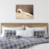 Een rode hond canvas afdruk (Insitu (Slaapkamer))