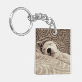 Een rode hond sleutelhanger (Voorkant Links)