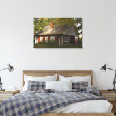 Een rode logstartpagina canvas afdruk (Insitu (Slaapkamer))