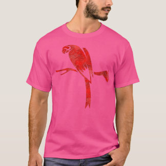Een rode papegaai t-shirt