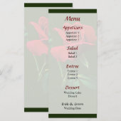 Een Rode Roosknop Menu... Menu (Voorkant / Achterkant)