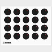 Een rode stip squash bal custom stickers (Vel)